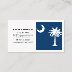 South Carolina Elegante Business Card, Flag/USA Visitenkarte