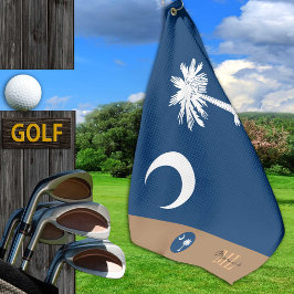 South Carolina Fahne & mit Monogramm / Golftücher Golfhandtuch