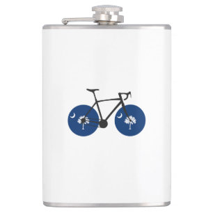 South Carolina Flag Bicycle Flachmann