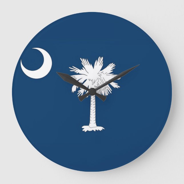 South Carolina Flag Große Wanduhr (Vorderseite)