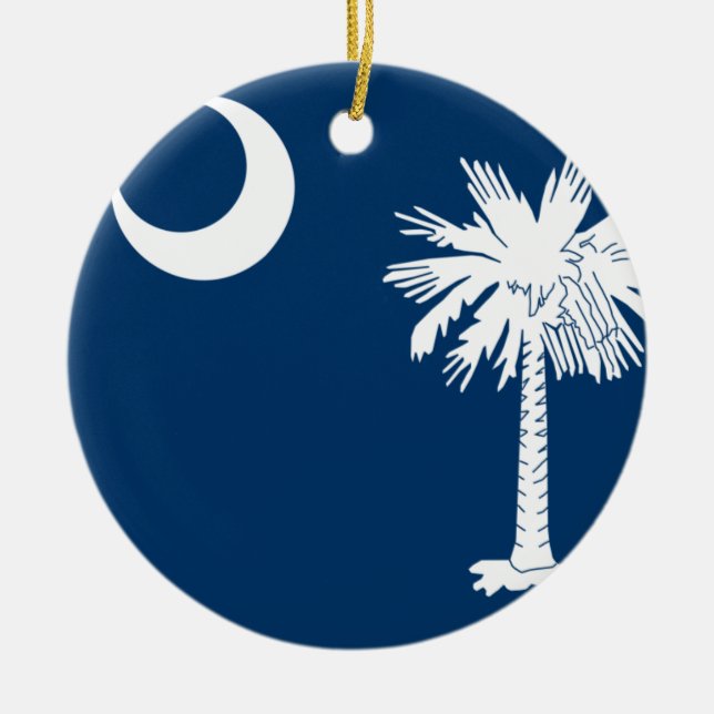 South Carolina Flag Keramik Ornament (Vorne)