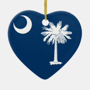South Carolina Flag Keramikornament