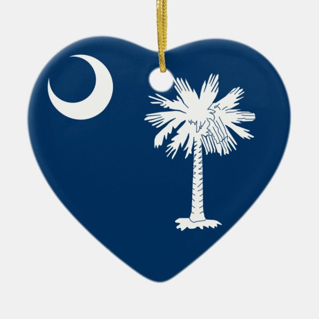 South Carolina Flag Keramikornament (Vorne)