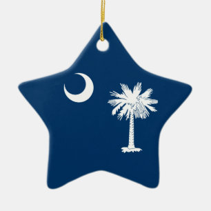 South Carolina Flag Keramikornament