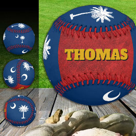 South Carolina Flag, Monogramm/Baseball-Balls Baseball