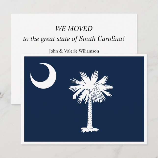 South Carolina Flag Moving Ankündigung (Vorne/Hinten)