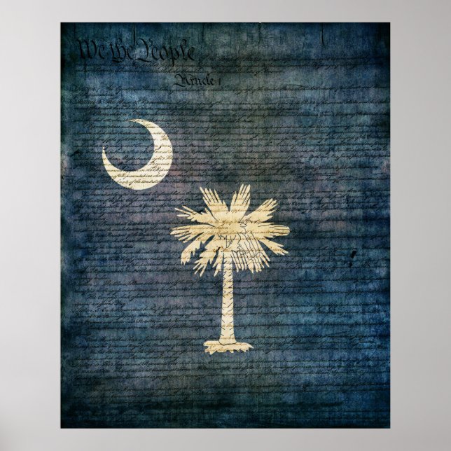 South Carolina Flag Poster (Vorne)