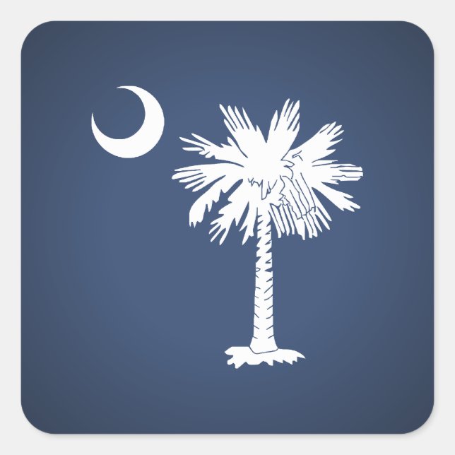 South Carolina Flag Quadratischer Aufkleber (Vorderseite)