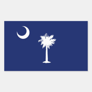 South Carolina Flag Rechteckiger Aufkleber