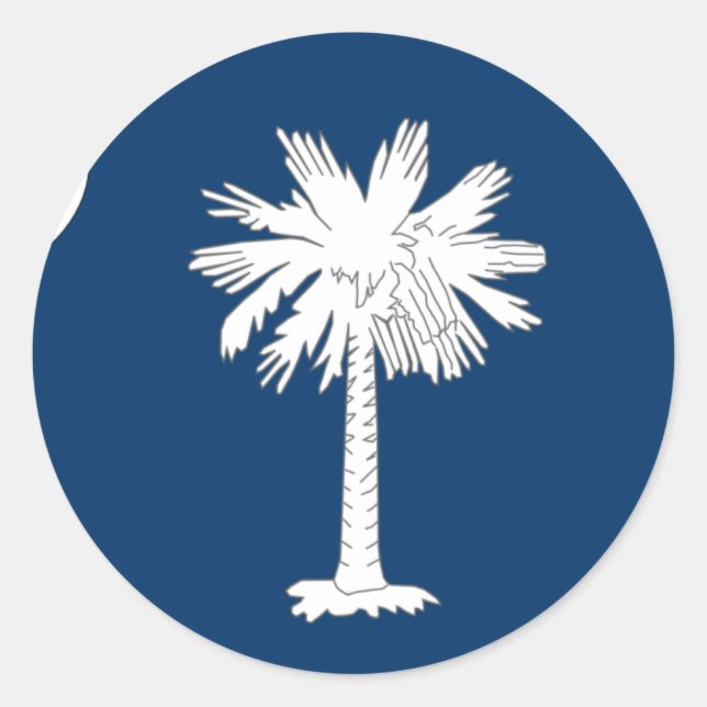 South Carolina Flag Runder Aufkleber (Vorderseite)