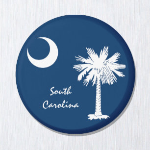 South Carolina Flag & S Carolina Staat USA/sports Magnet