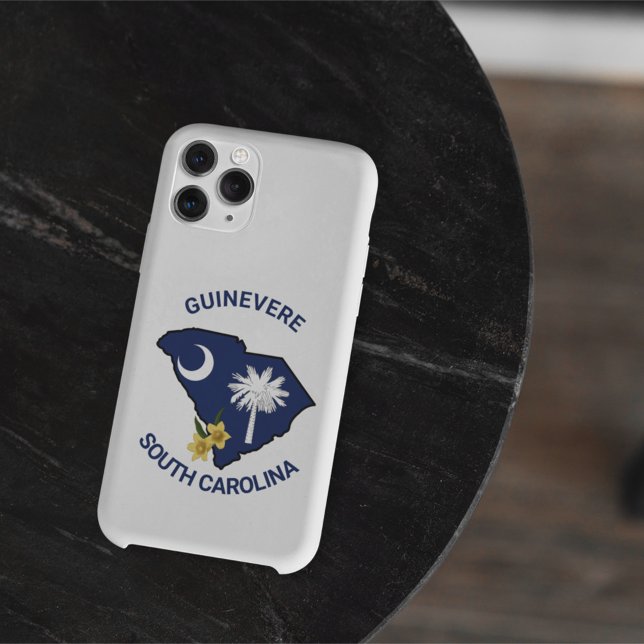 South Carolina Flag Staat Blume Gelbe Jessamin Case-Mate iPhone Hülle (Von Creator hochgeladen)