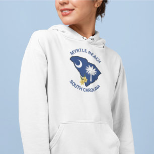 South Carolina Flag Staat Blume Gelbe Jessamin Hoodie