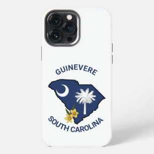 South Carolina Flag Staat Blume Gelbe Jessamin iPhone 13 Pro Max Hülle