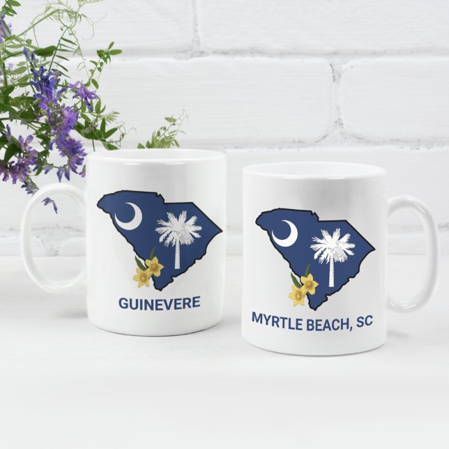 South Carolina Flag Staat Blume Gelbe Jessamin Kaffeetasse (Von Creator hochgeladen)