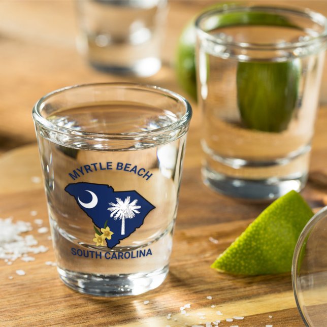 South Carolina Flag Staat Blume Gelbe Jessamin Schnapsglas (Von Creator hochgeladen)