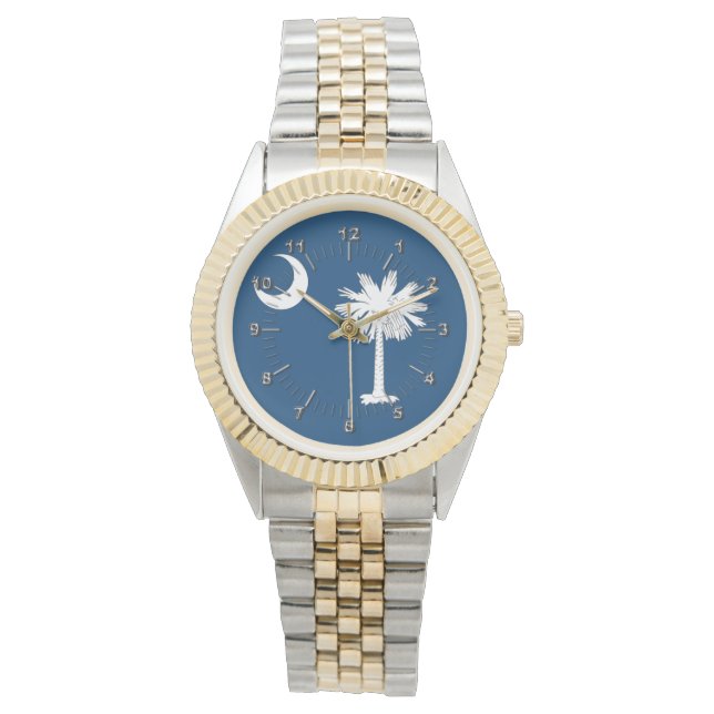 South Carolina-Flagge Armbanduhr (Vorderseite)