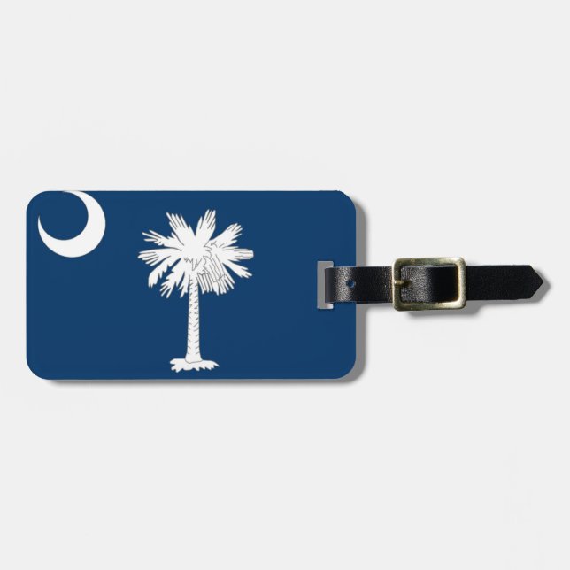 South Carolina-Flagge Gepäckanhänger (Vorderseite horizontal)