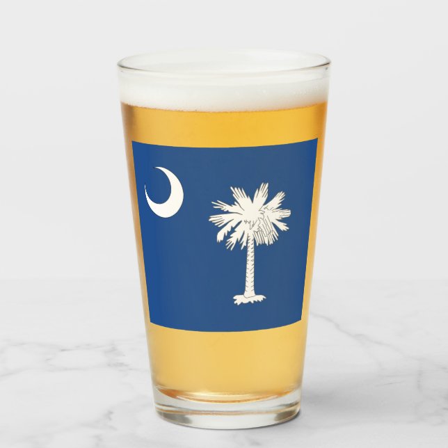 South Carolina-Flagge Glas (Vorne (Gefüllt))