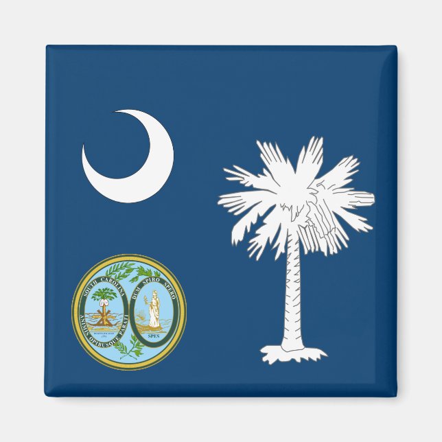 South Carolina-Flagge Magnet (Vorne)