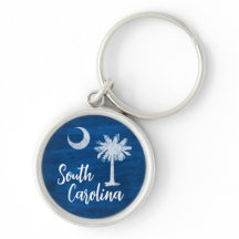 South Carolina Flagge mit Palmetto Tree Blue