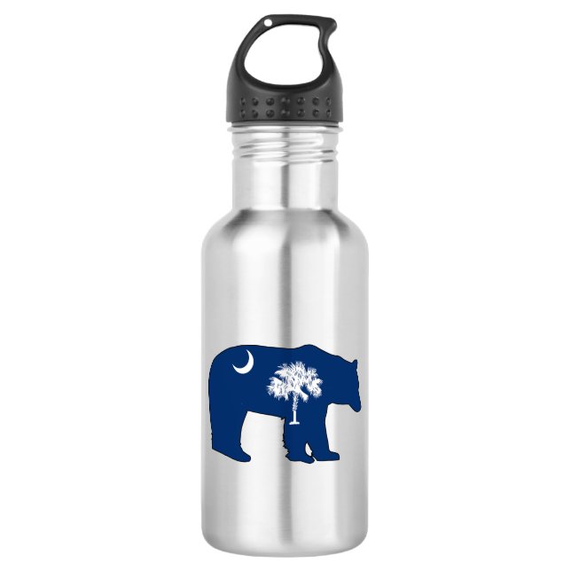 South Carolina Flaggenträger Edelstahlflasche (Vorderseite)