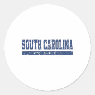 South Carolina Fußball Blau Vintage Text  Runder Aufkleber
