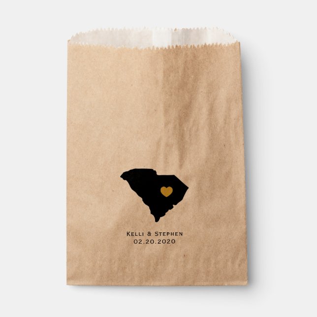 South Carolina Gastgeschenk Hochzeit Leckerei Sack Geschenktütchen (Vorderseite)
