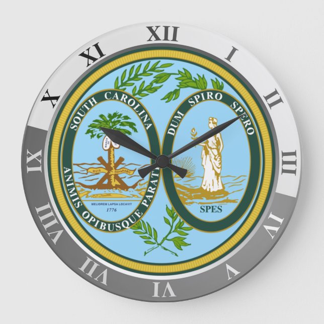 South Carolina Große Wanduhr (Vorderseite)