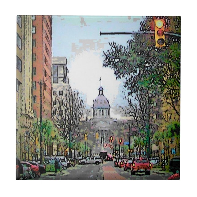 South Carolina Hauptstadt Fliese (Vorderseite)