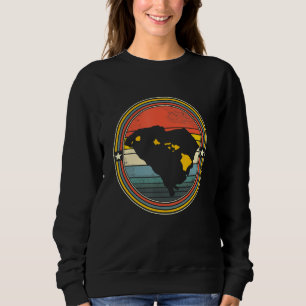 South Carolina Hawaii Roots Origin Staat Map Retr Sweatshirt