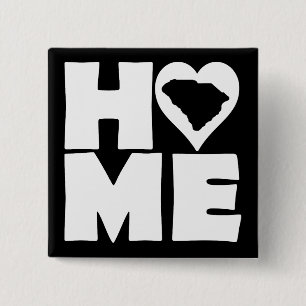 South Carolina Home Heart State Knopf Abzeichen Pi Button