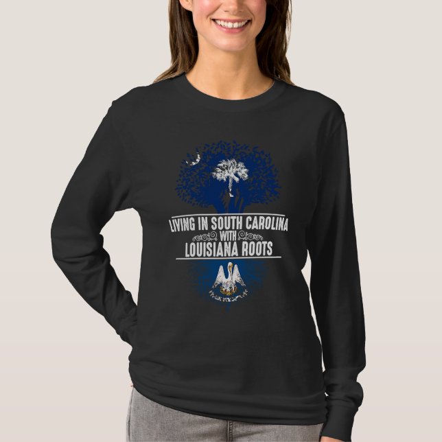 South Carolina Home Louisiana Roots State Tree T-Shirt (Vorderseite)