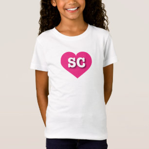South Carolina Hot Pink Heart - I Liebe SC T-Shirt