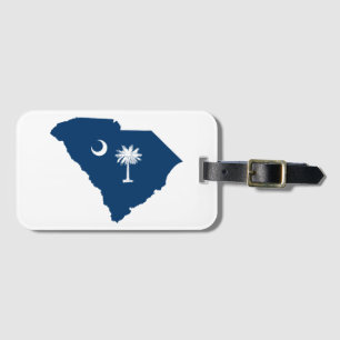 South Carolina in Blau und Weiß Gepäckanhänger