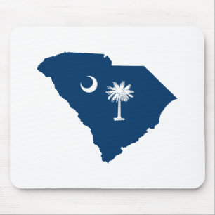 South Carolina in Blau und Weiß Mousepad