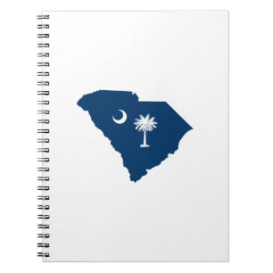 South Carolina in Blau und Weiß Notizblock