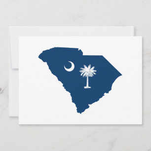 South Carolina in Blue und White Einladung