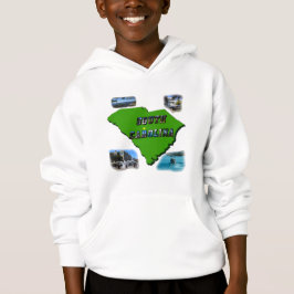 South Carolina Karte, Fotos und Text Hoodie