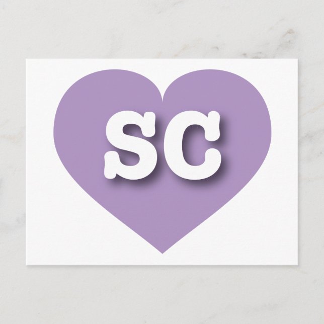 South Carolina Lavender Heart - I Liebe SC Postkarte (Vorderseite)