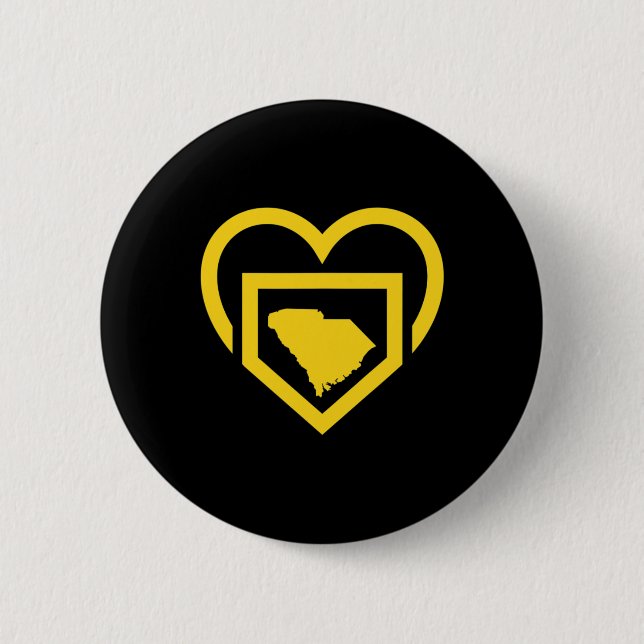 South Carolina Mädchen Fastpitch Softll Tochter Ho Button (Vorderseite)