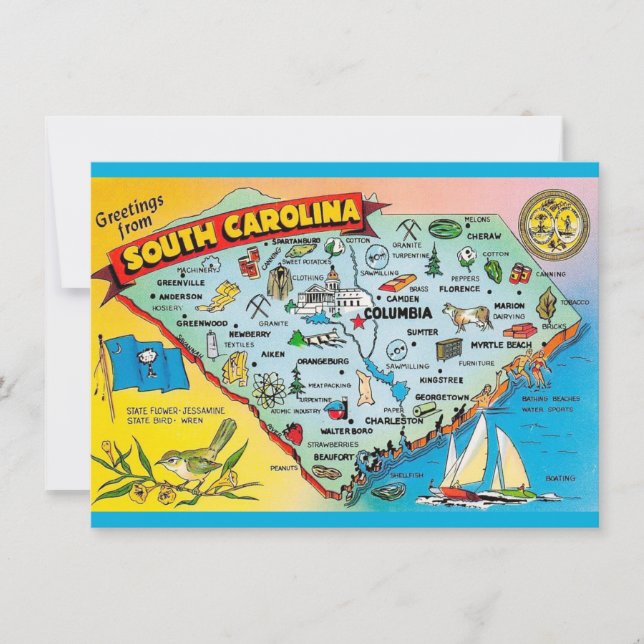 South Carolina Map Moving Ankündigung (Vorderseite)