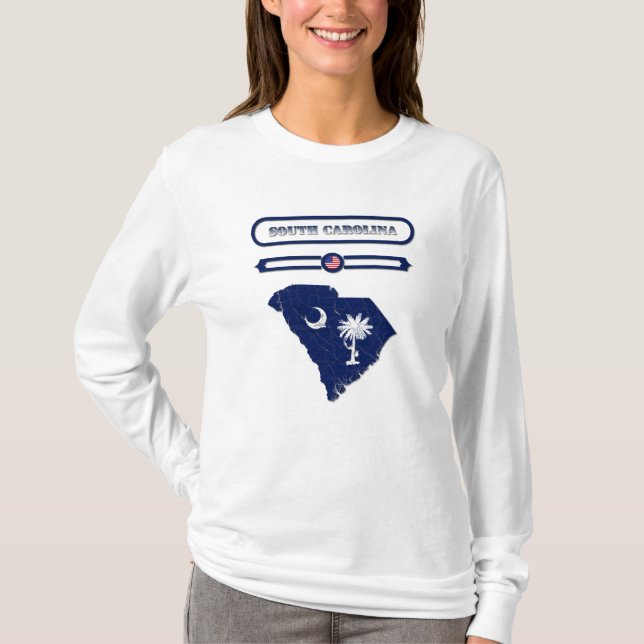 SOUTH CAROLINA MAP, SOUTH CAROLINA. SAMER BRASIL T-Shirt (Vorderseite)