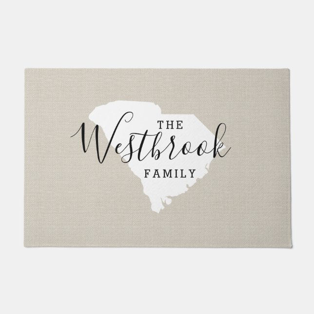 South Carolina Monogram Staat Doormat Fußmatte (Vorderseite)