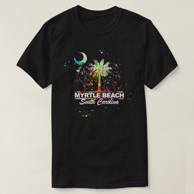 South Carolina Myrtle Beach SC Flag Grafik Design T-Shirt (Design vorne)