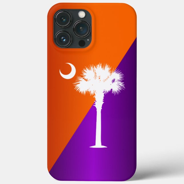 South Carolina Orange & Lila Case-Mate iPhone Hülle (Rückseite)