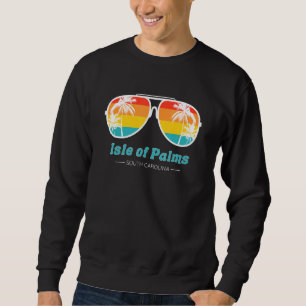 South Carolina Palm Tree Retro Beach Ferieninsel Sweatshirt