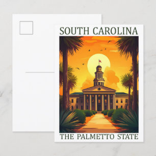 South Carolina, Palmetto Staat USA Travel Place Postkarte