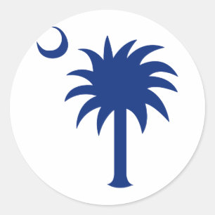 South Carolina Palmetto Tree Runder Aufkleber
