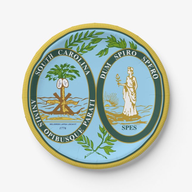South Carolina Pappteller (Vorderseite)